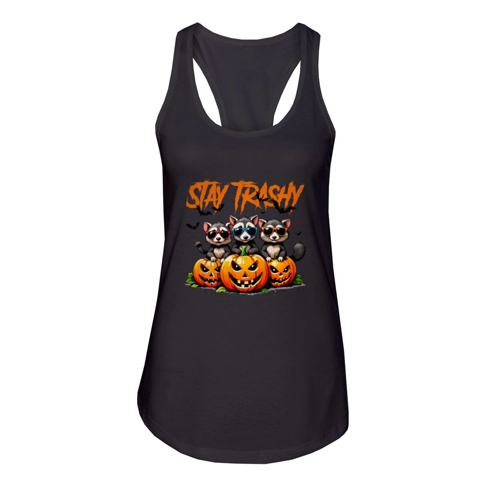 Stay trashy Halloween vintage Women's Racerback Tank