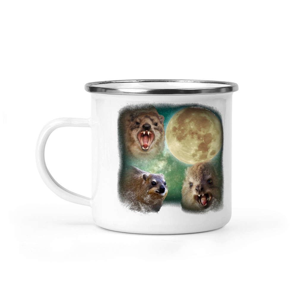 90s Vintage Retro Hyrax Moon Shirts Camping Mug