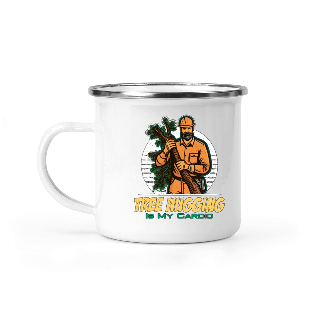 Arborist Tree Hugging Is My Cardio Tree Surgeon Camping Mug