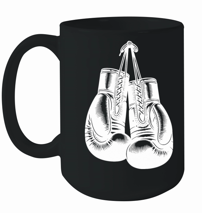 Classic Boxing Gloves In Vintage Boxer Style Ceramic Mug
