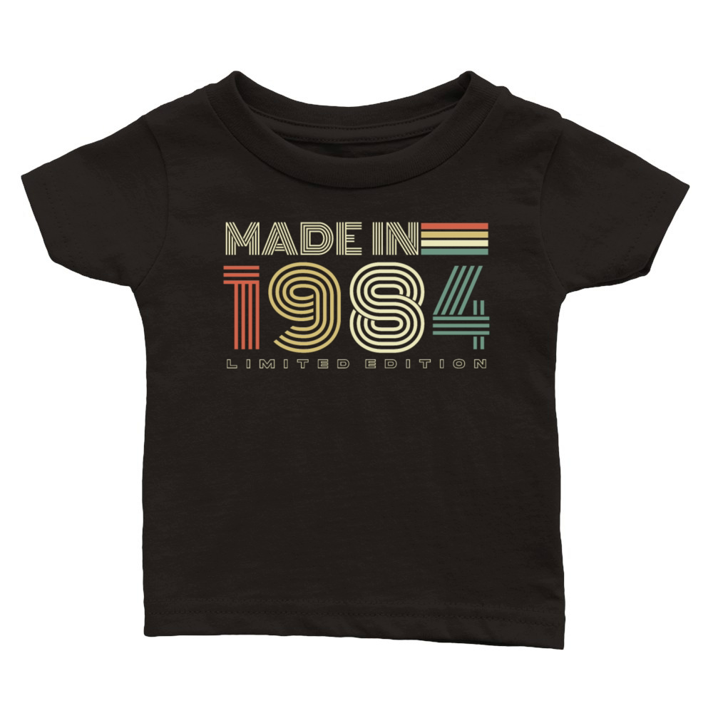 Made in 1984 Vintage Retro 40th Birthday Classic Baby Crewneck T-shirt