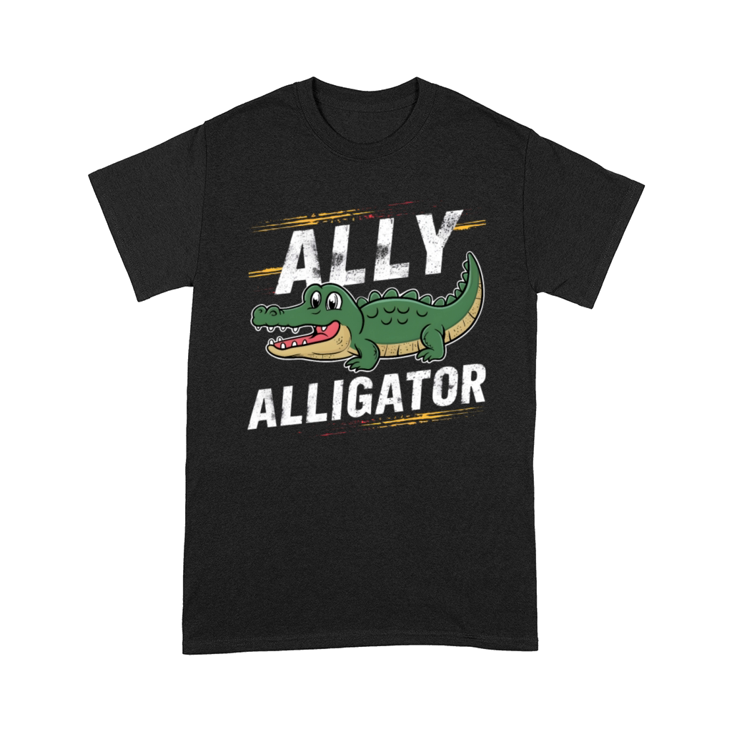 Funny Reptile Pride Month LGBT Ally Cute Alligator Comfort T-shirt