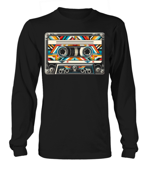Vintage Cassette Tape Retro Music Art 1 Long sleeved Unisex