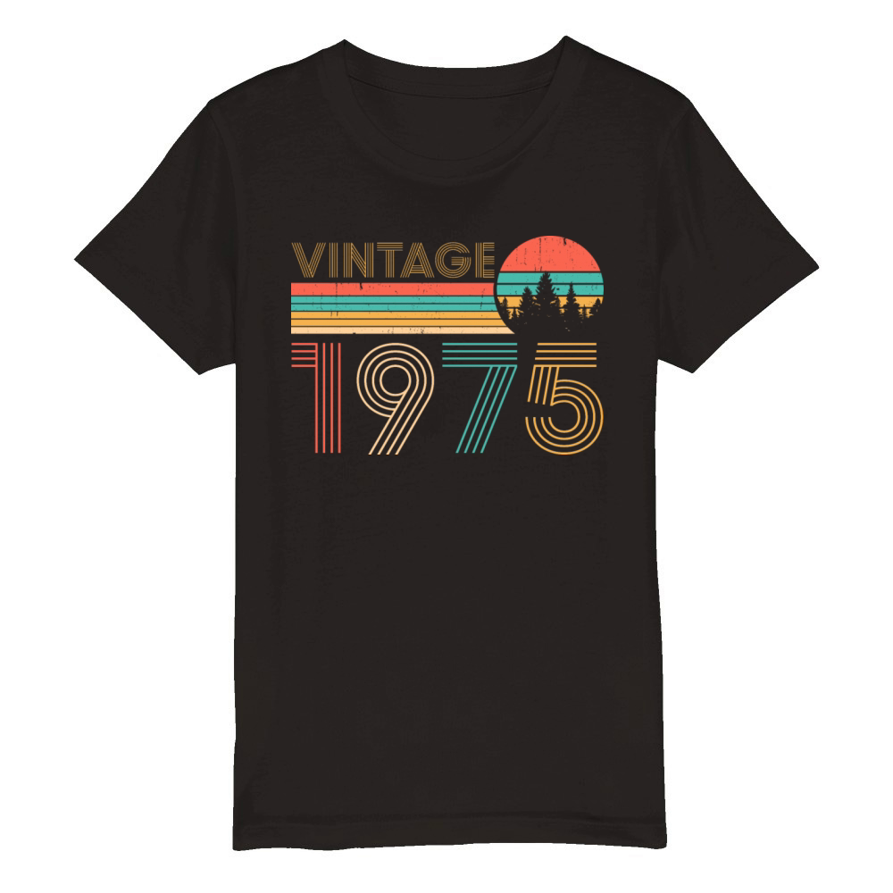 vintage 1975 Organic Kids Crewneck T-shirt