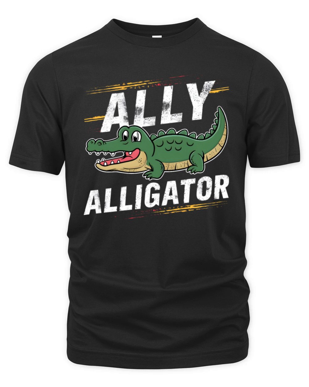 Funny Reptile Pride Month LGBT Ally Cute Alligator Organic Unisex T-shirt