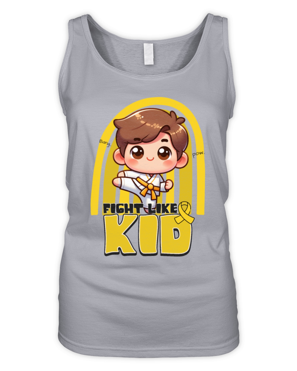 Fight Like a Kid Childhood Cancer Awareness Organic Women's Tank Top