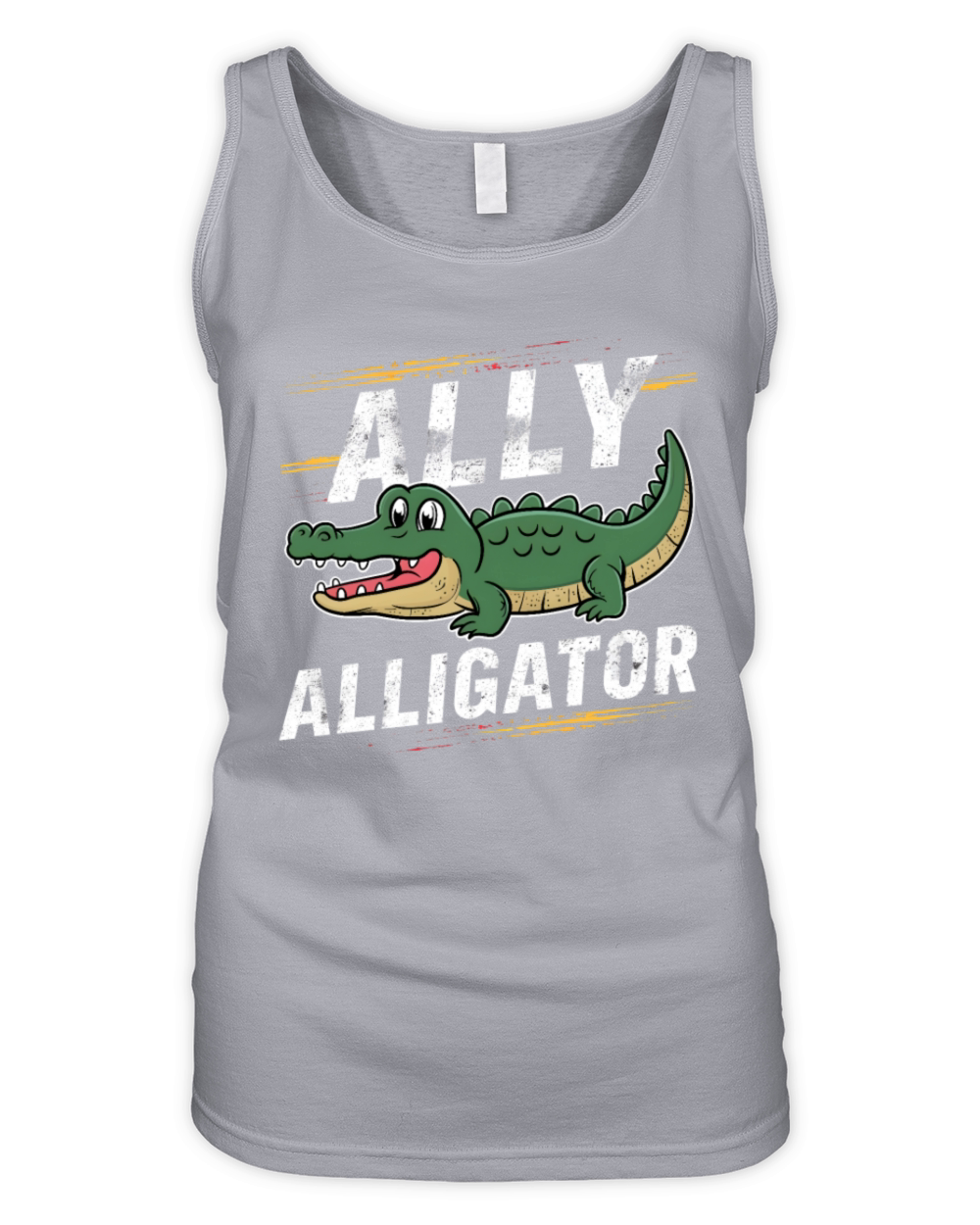 Funny Reptile Pride Month LGBT Ally Cute Alligator Organic Women's Tank Top