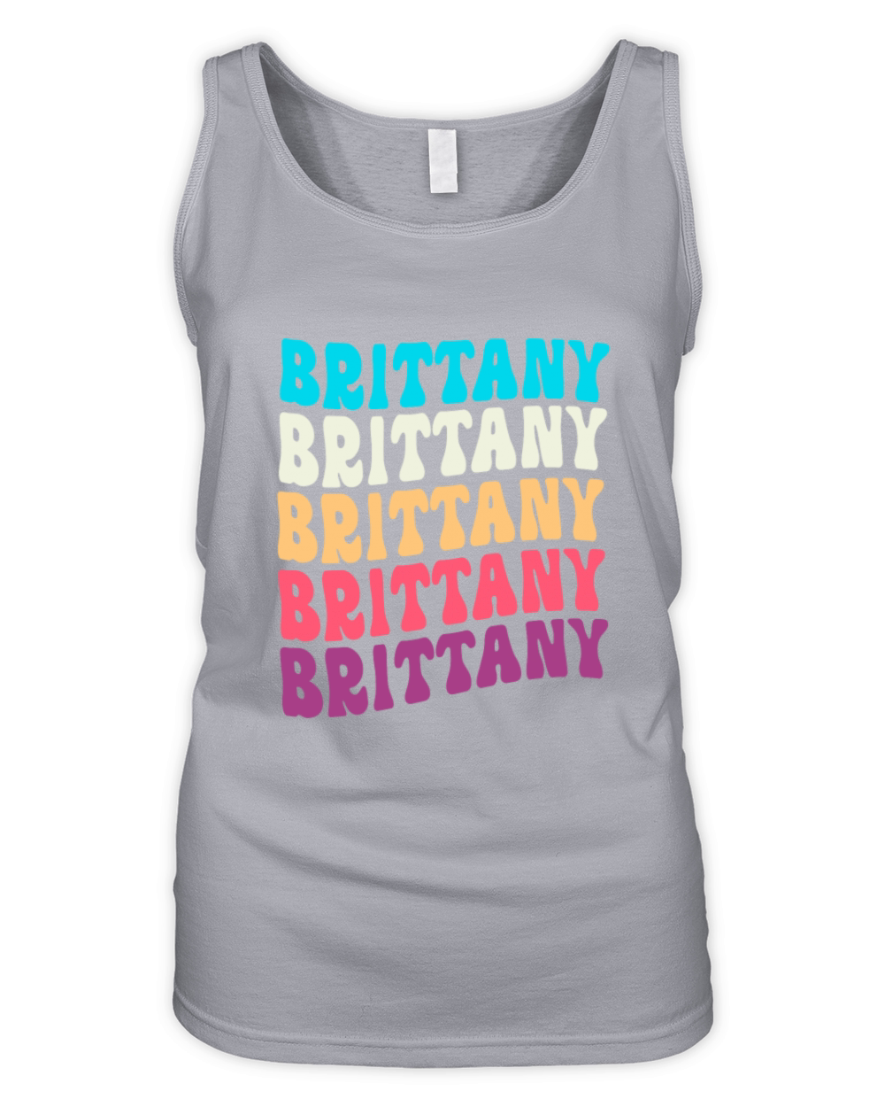Retro Colorful Pet Lover Brittany Spaniel Dog Organic Women's Tank Top