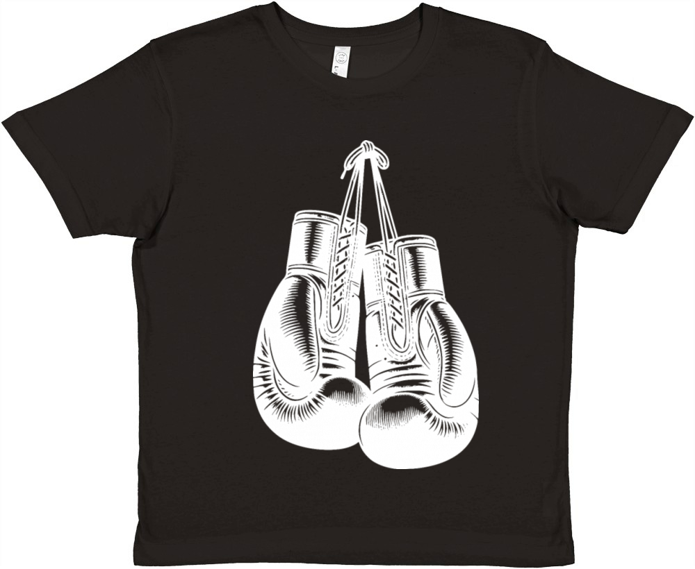 Classic Boxing Gloves In Vintage Boxer Style Premium Kids Crewneck T-shirt