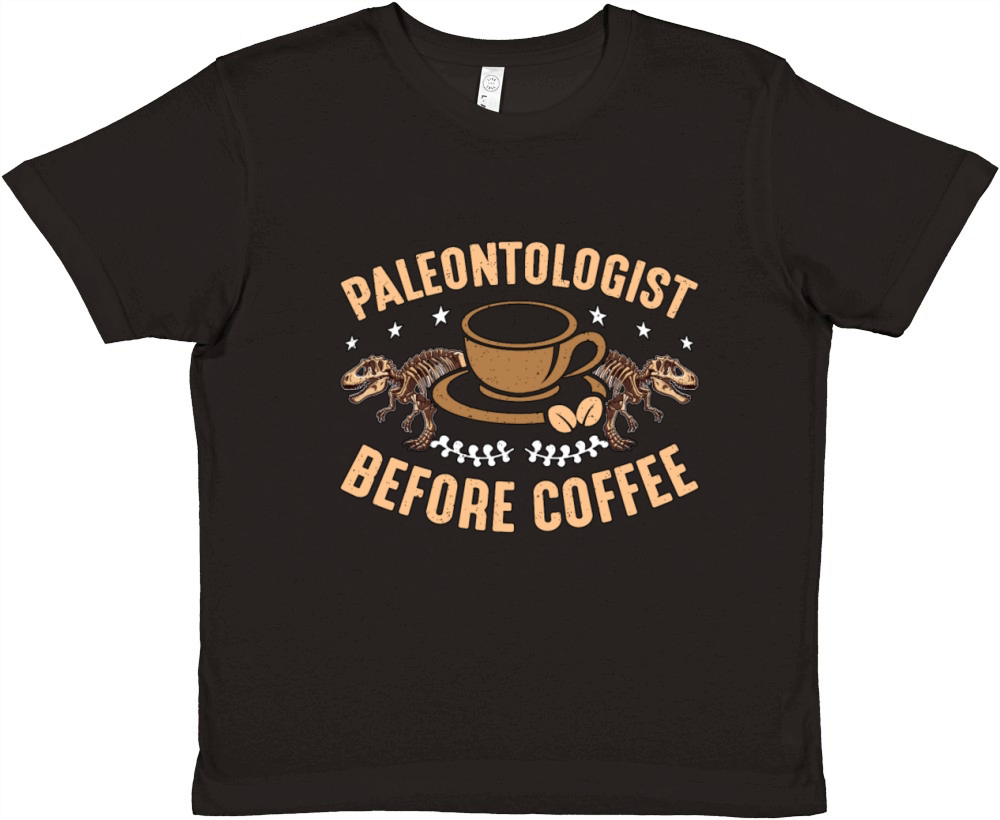 Paleontologist Before Fossil Hunter Coffee Lover Premium Kids Crewneck T-shirt