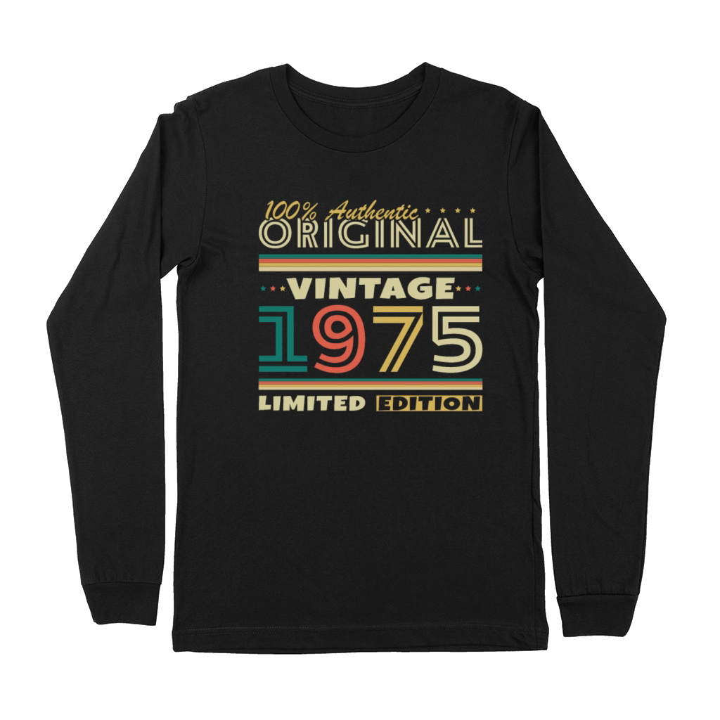 50 Years 1975 Vintage Retro Birthday Gift Premium Long Sleeve