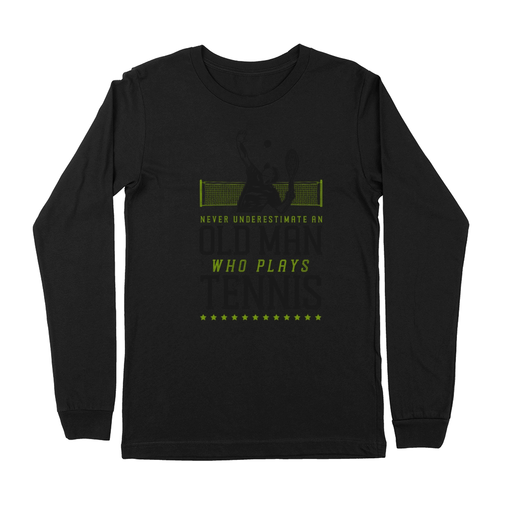Funny Tennis Player Racket Grandpa Premium Long Sleeve
