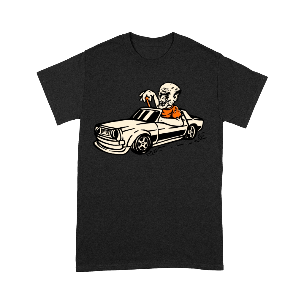 Vintage Halloween Hot Rod Car with Zombie Driver Premium T-shirt