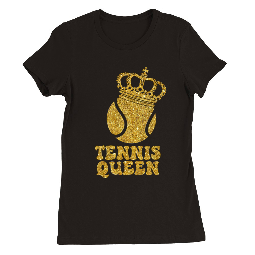 Funny Tennis Player Racket Tennis Premium Womens Crewneck T-shirt