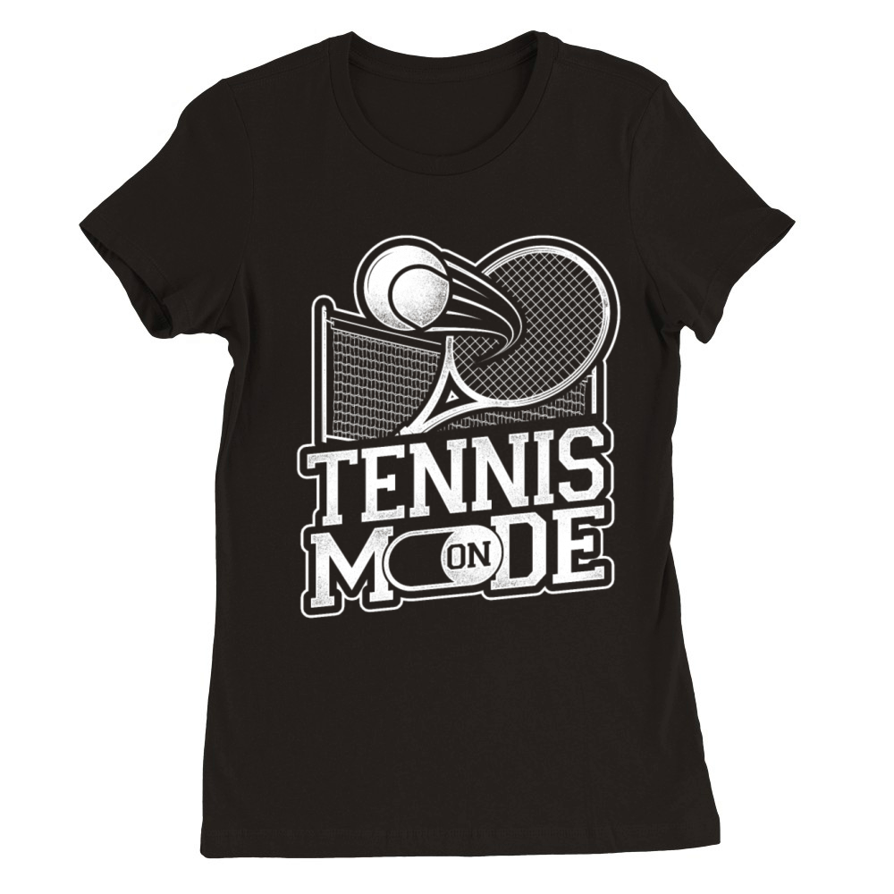 Funny Tennis Player Racket Tennis Premium Womens Crewneck T-shirt