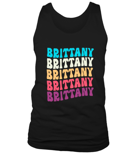 Retro Colorful Pet Lover Brittany Spaniel Dog Tank Top Unisex