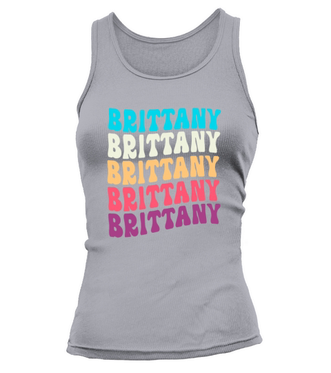 Retro Colorful Pet Lover Brittany Spaniel Dog Tank top Woman