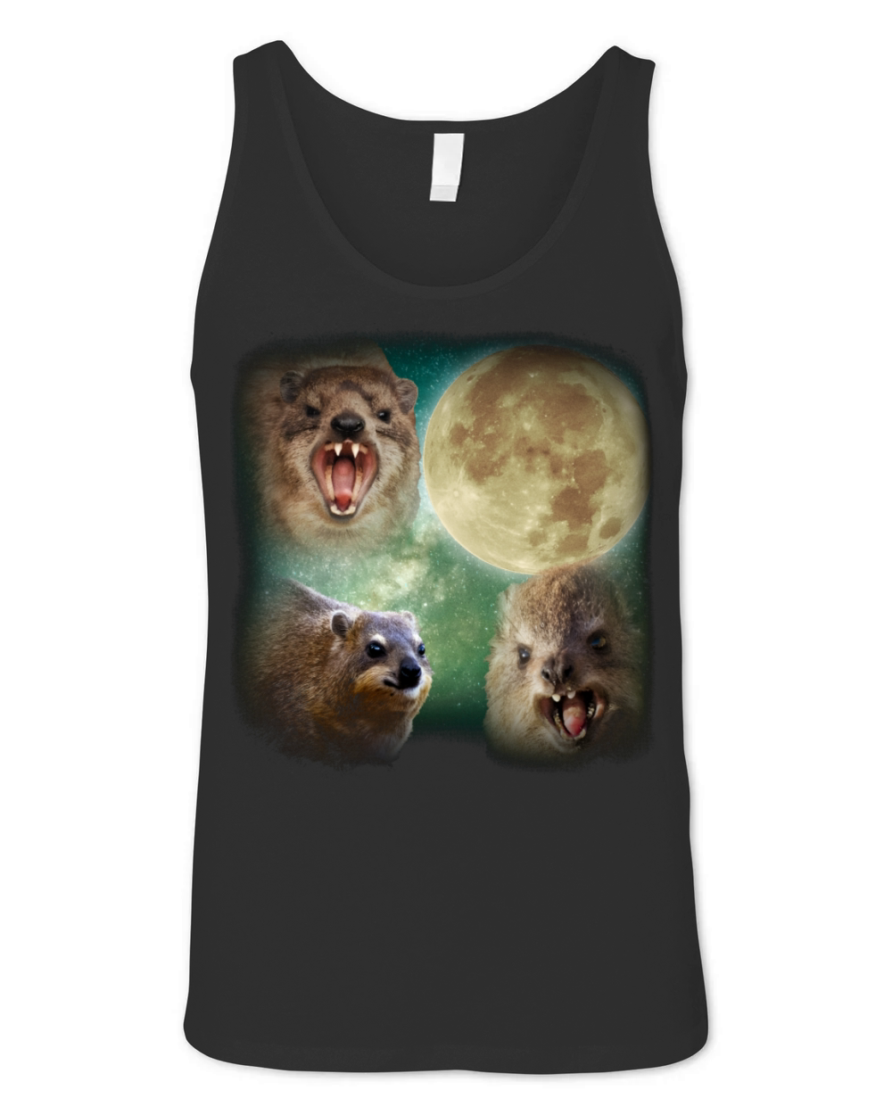 90s Vintage Retro Hyrax Moon Shirts Unisex Jersey Tank