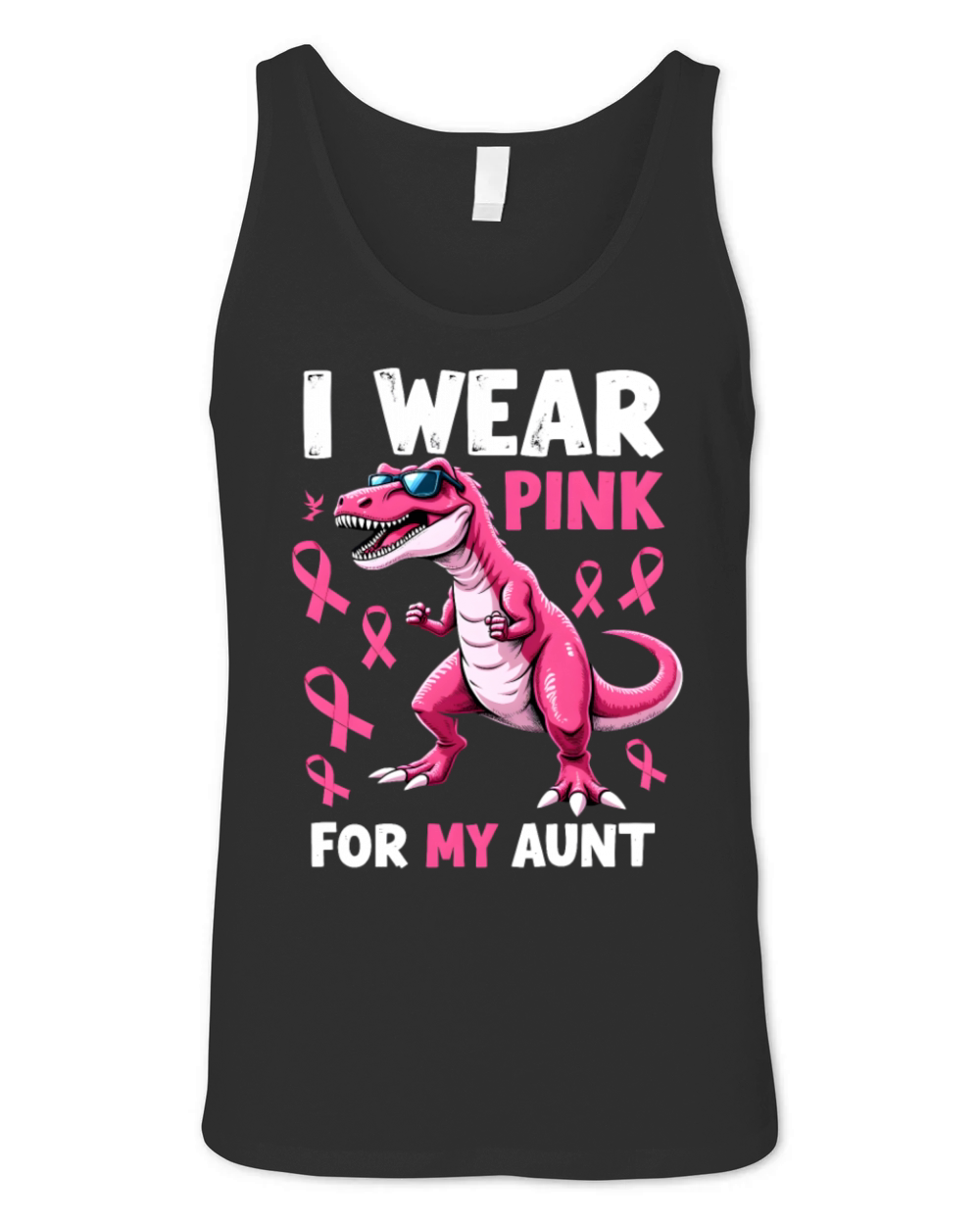 Breast Cancer Pink Awareness Design Unisex Jersey Tank
