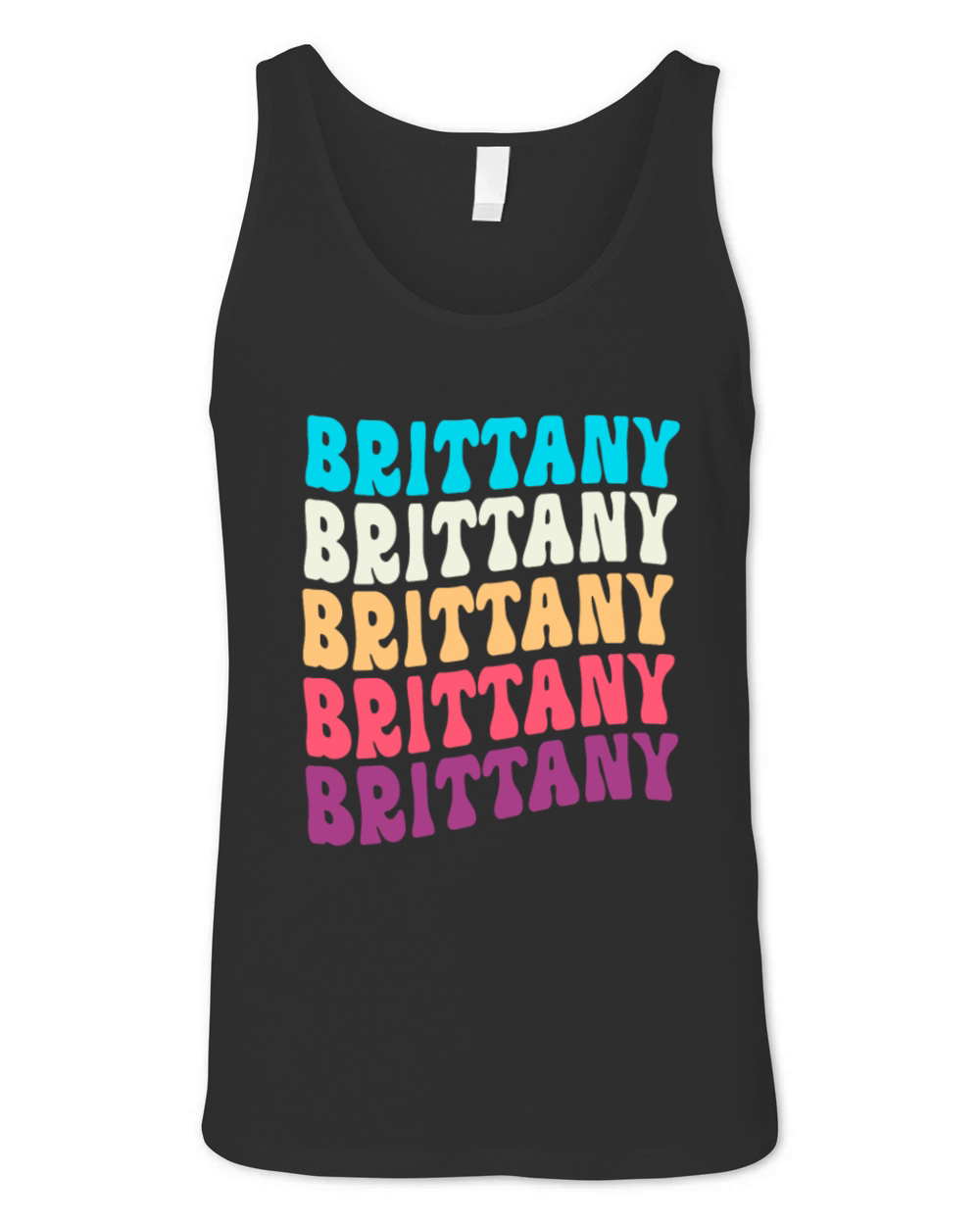 Retro Colorful Pet Lover Brittany Spaniel Dog Unisex Jersey Tank