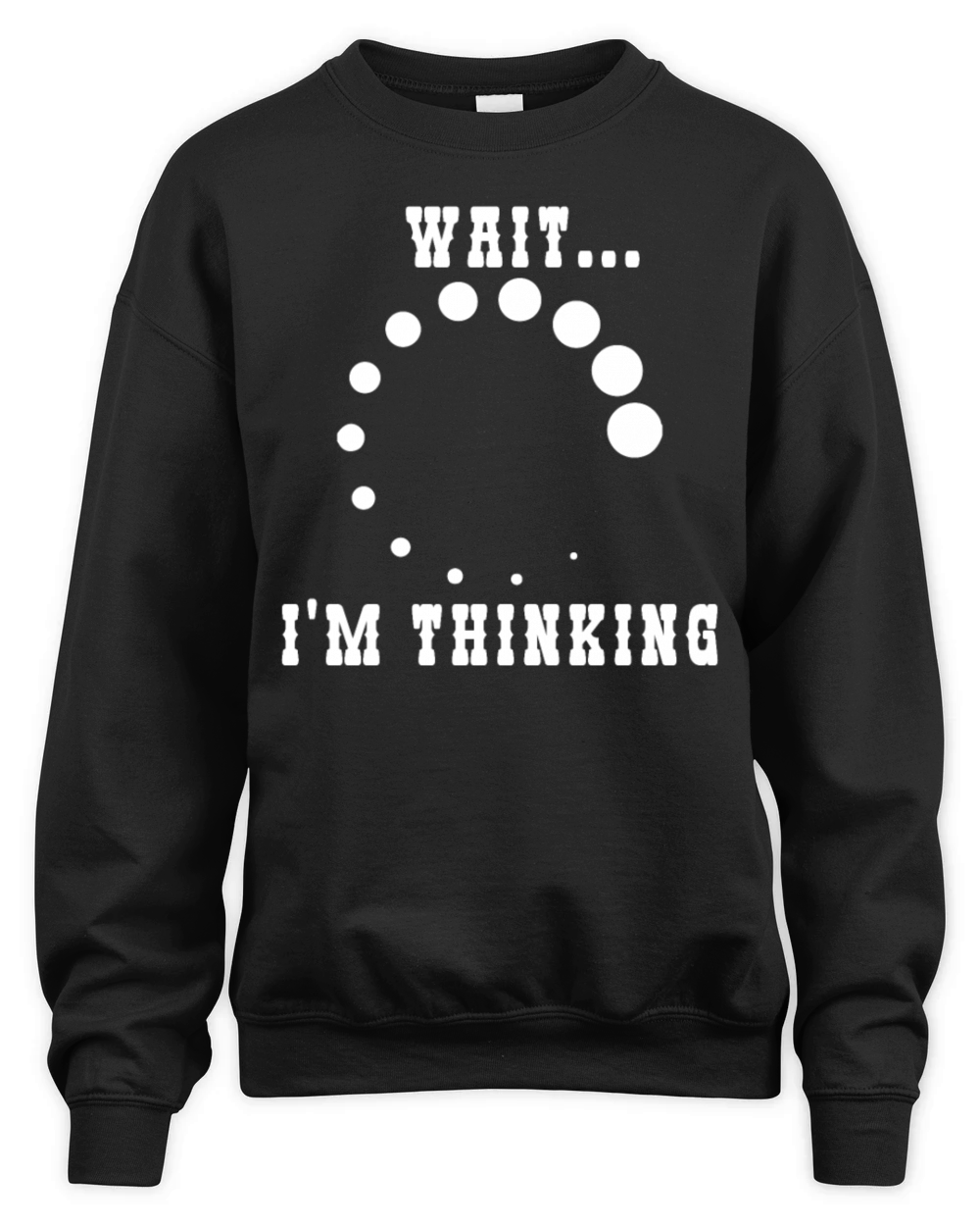 Wait Im Thinking Buffering Processing Loading Unisex Premium Crewneck Sweatshirt