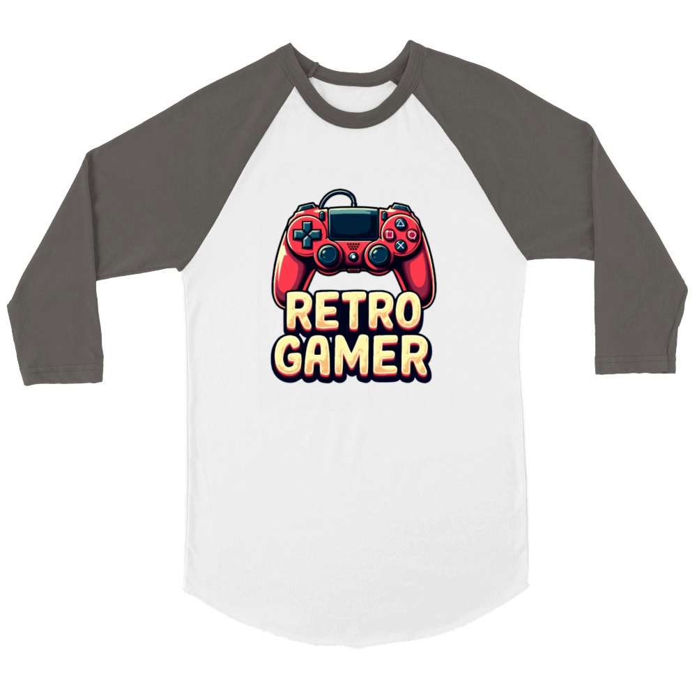 Retro Gamer Vibes Unisex ¾ sleeve Raglan T-shirt