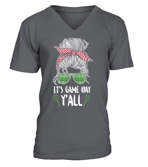 Funny Tennis Player Racket V-Neck T-shirt