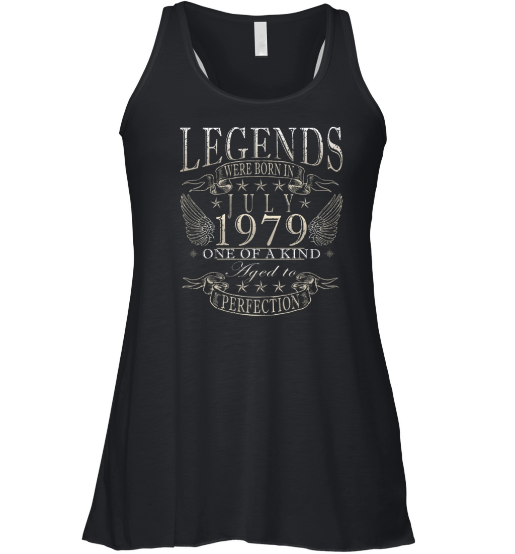 45th birthday 45 years July 1979 Women's Flowy Tank Top