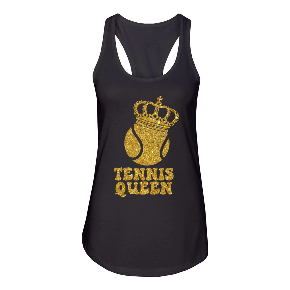 Funny Tennis Player Racket Tennis Women's Racerback Tank