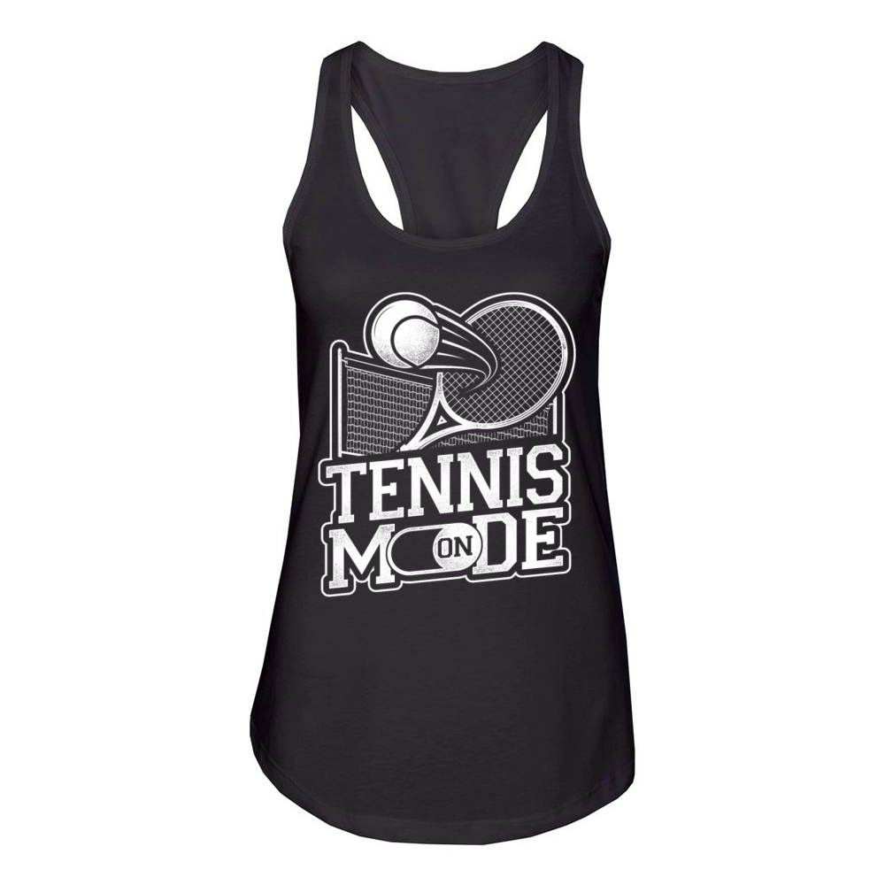 Funny Tennis Player Racket Tennis Women's Racerback Tank