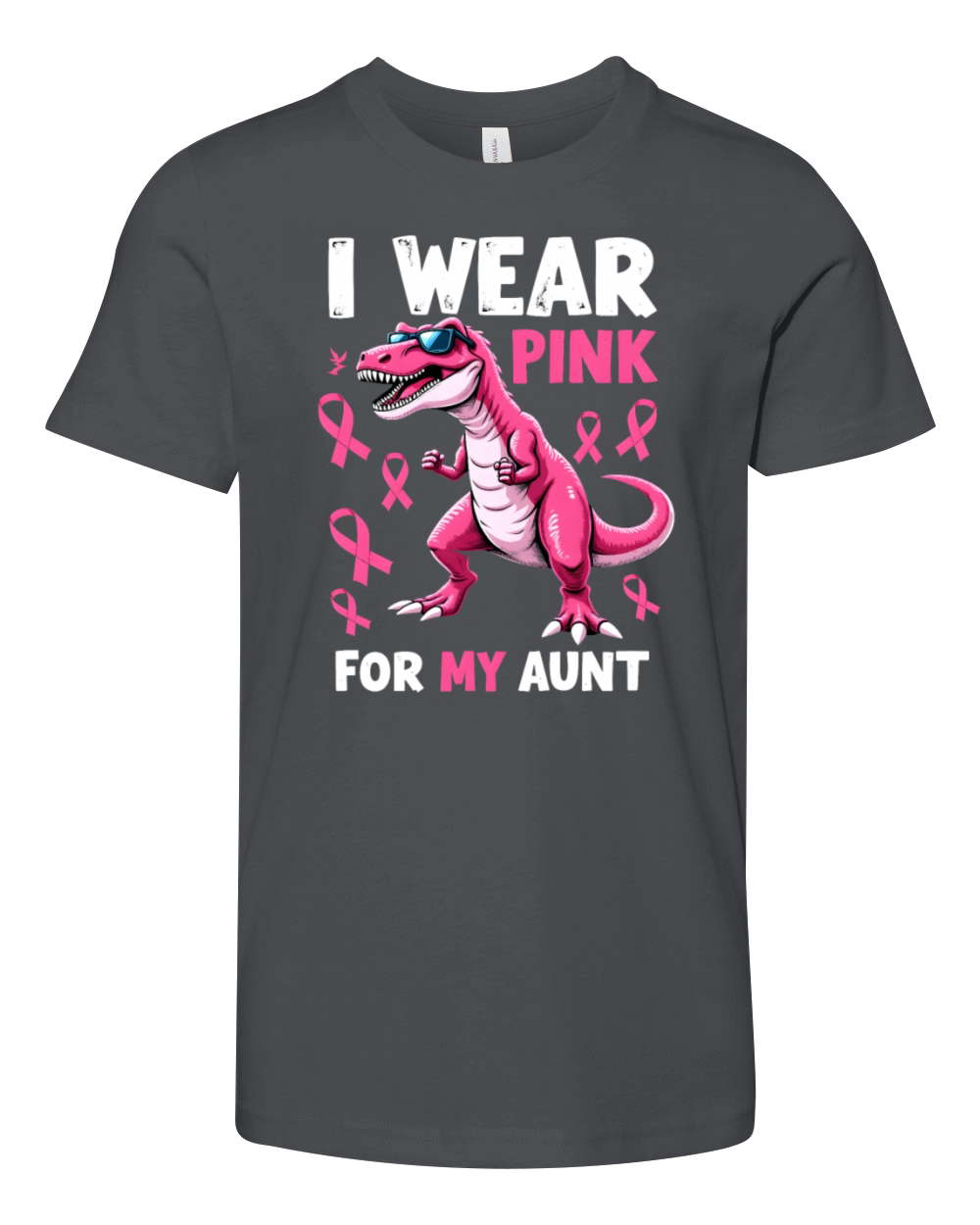 Breast Cancer Pink Awareness Design Youth Unisex Jersey Tee