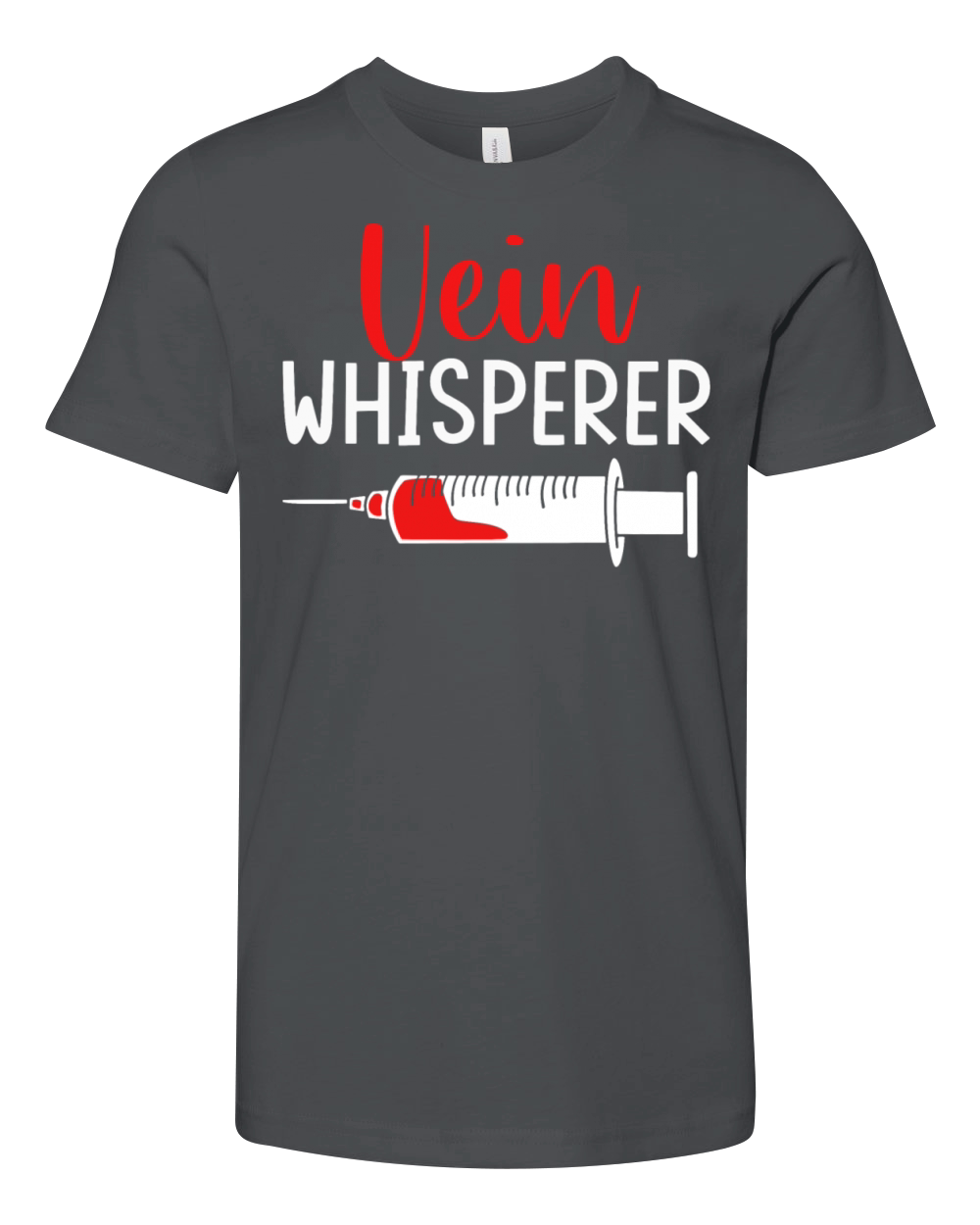 Phlebotomist Halloween Syringe Vein Whisperer Youth Unisex Jersey Tee