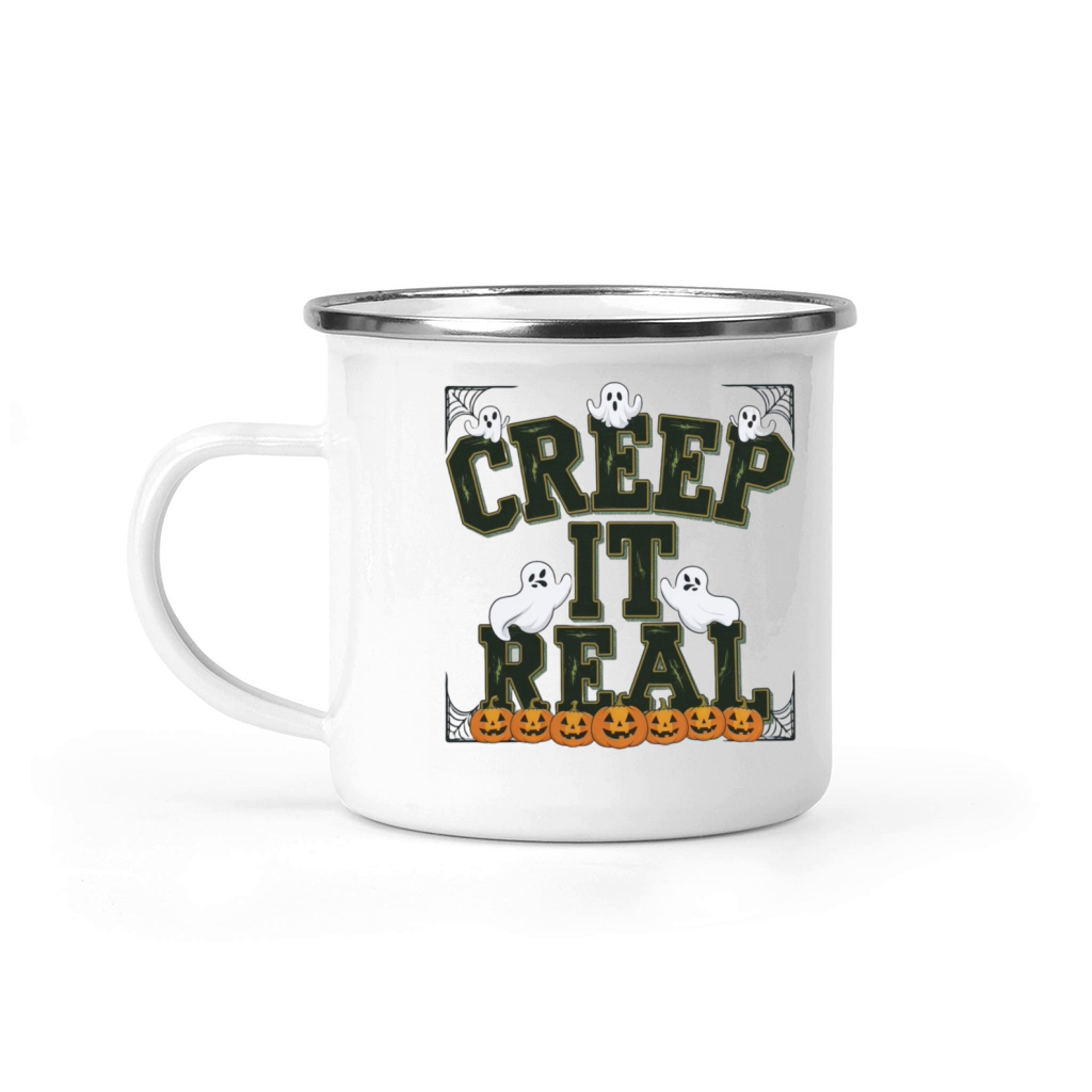 creep it real halloween design Camping Mug