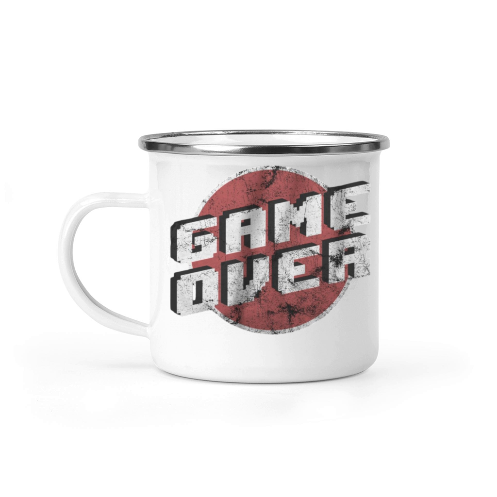 vintage retro game pixel gameover Camping Mug