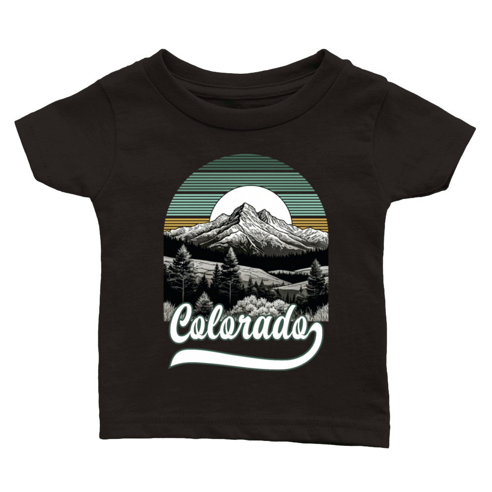 Sunset Outdoors Scenic Hiking Colorado Mountains Classic Baby Crewneck T-shirt