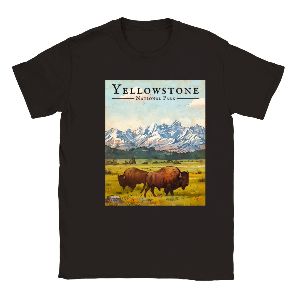 Yellowstones Majestic Wilderness Classic Kids Crewneck T-shirt