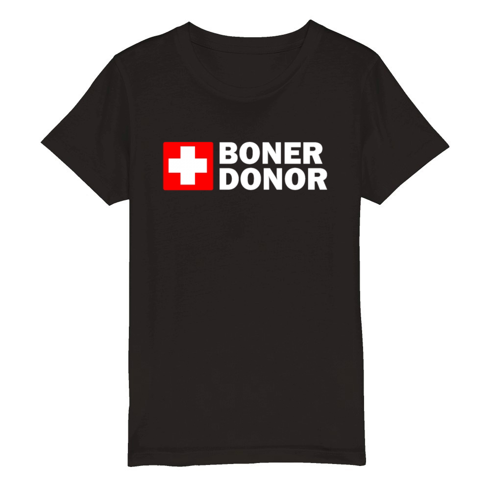 Boner Donor Funny Halloween Costume Idea Organic Kids Crewneck T-shirt