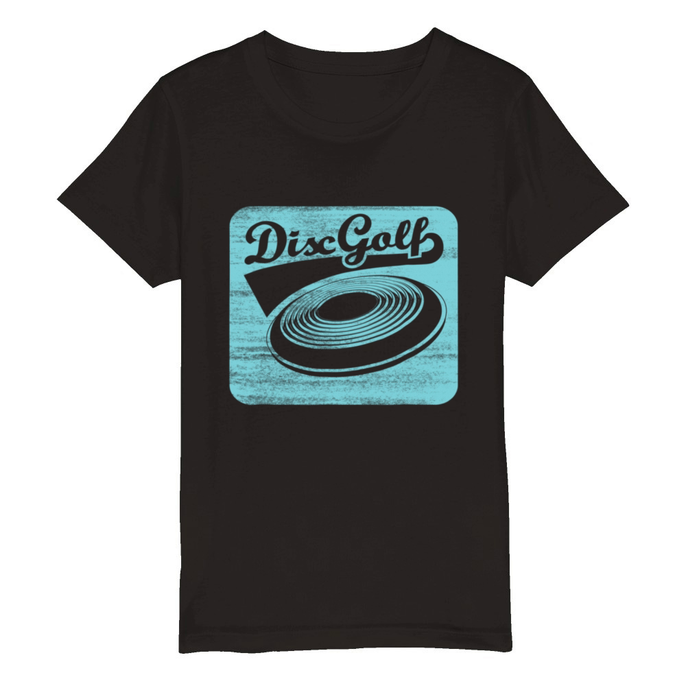 Disc Golf In Retro Vintage Style Frisbee Organic Kids Crewneck T-shirt