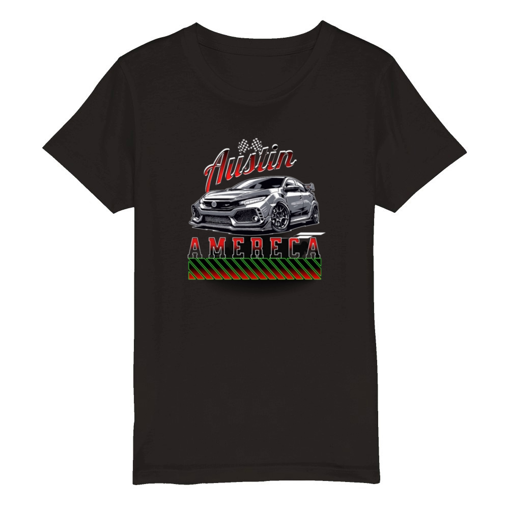 Vintage Austin Texas Formula Racing Circuit 2024 Organic Kids Crewneck T-shirt
