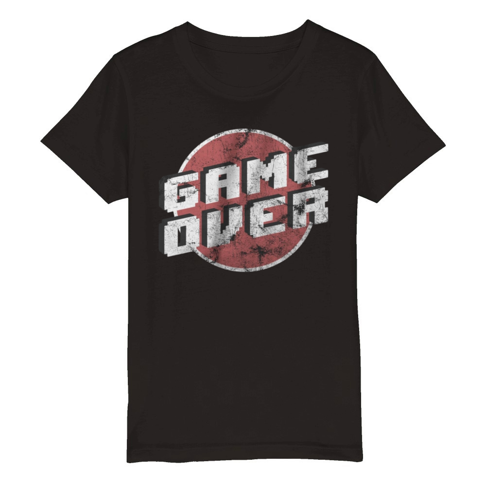 vintage retro game pixel gameover Organic Kids Crewneck T-shirt