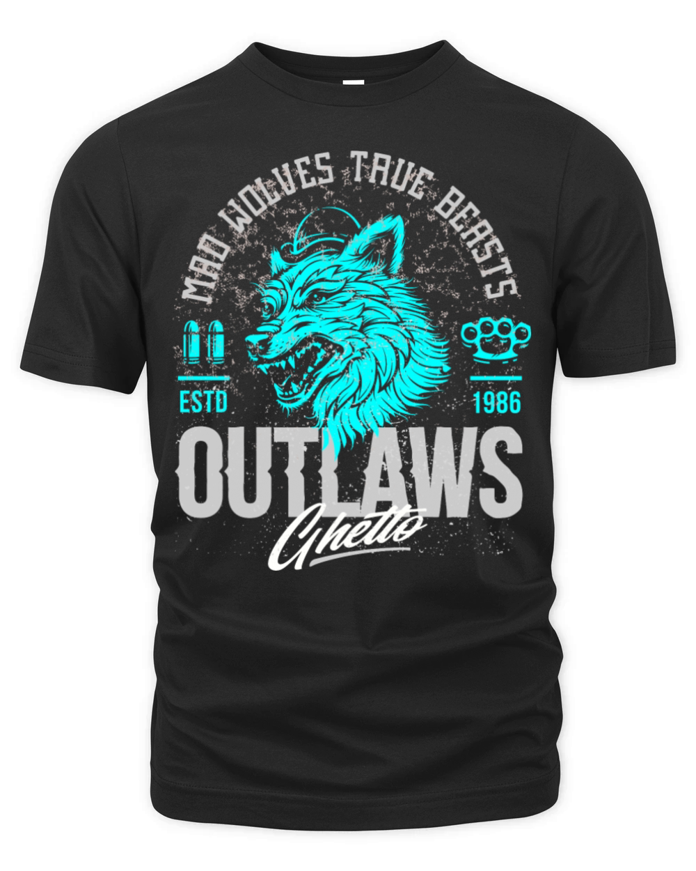 Outlaws Ghetto Wolves T-Shirt Organic Unisex T-shirt