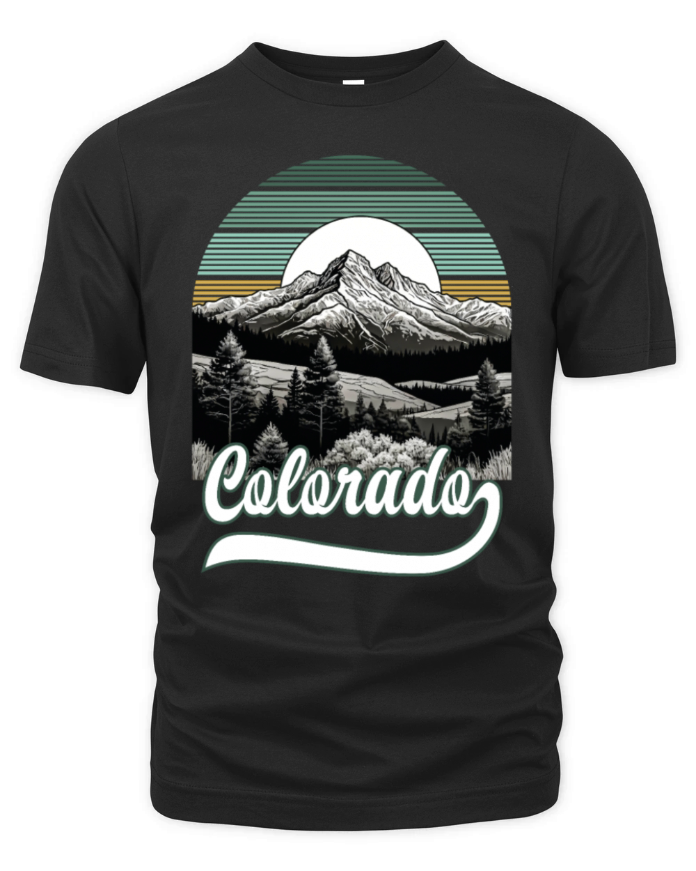 Sunset Outdoors Scenic Hiking Colorado Mountains Organic Unisex T-shirt
