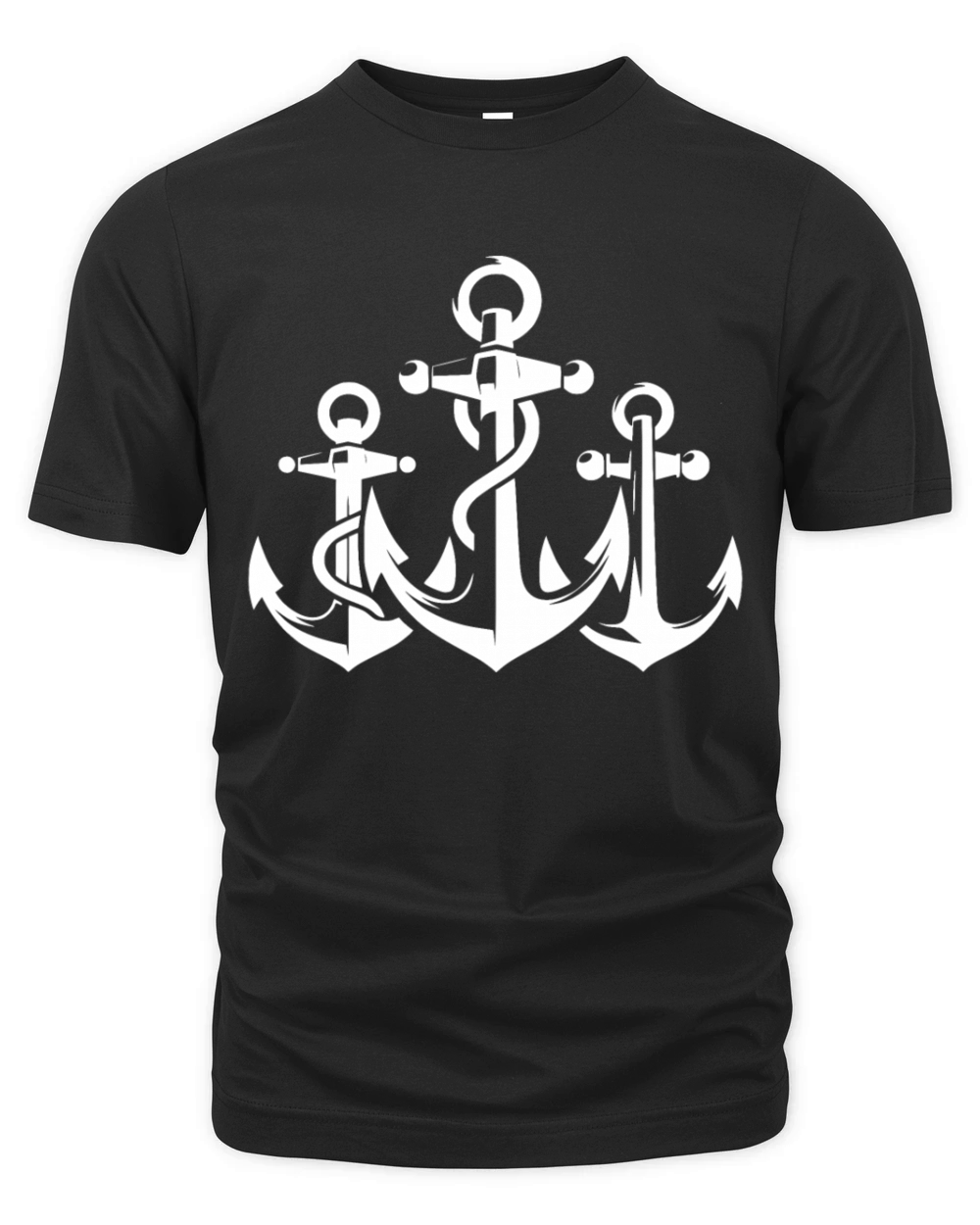 Three Anchors With Rope Rope Around The Iron Organic Unisex T-shirt