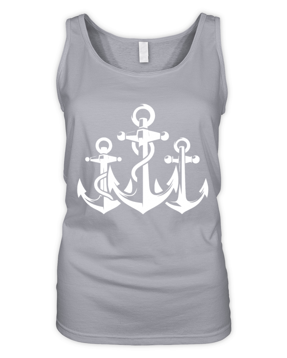 Three Anchors With Rope Rope Around The Iron Organic Women's Tank Top