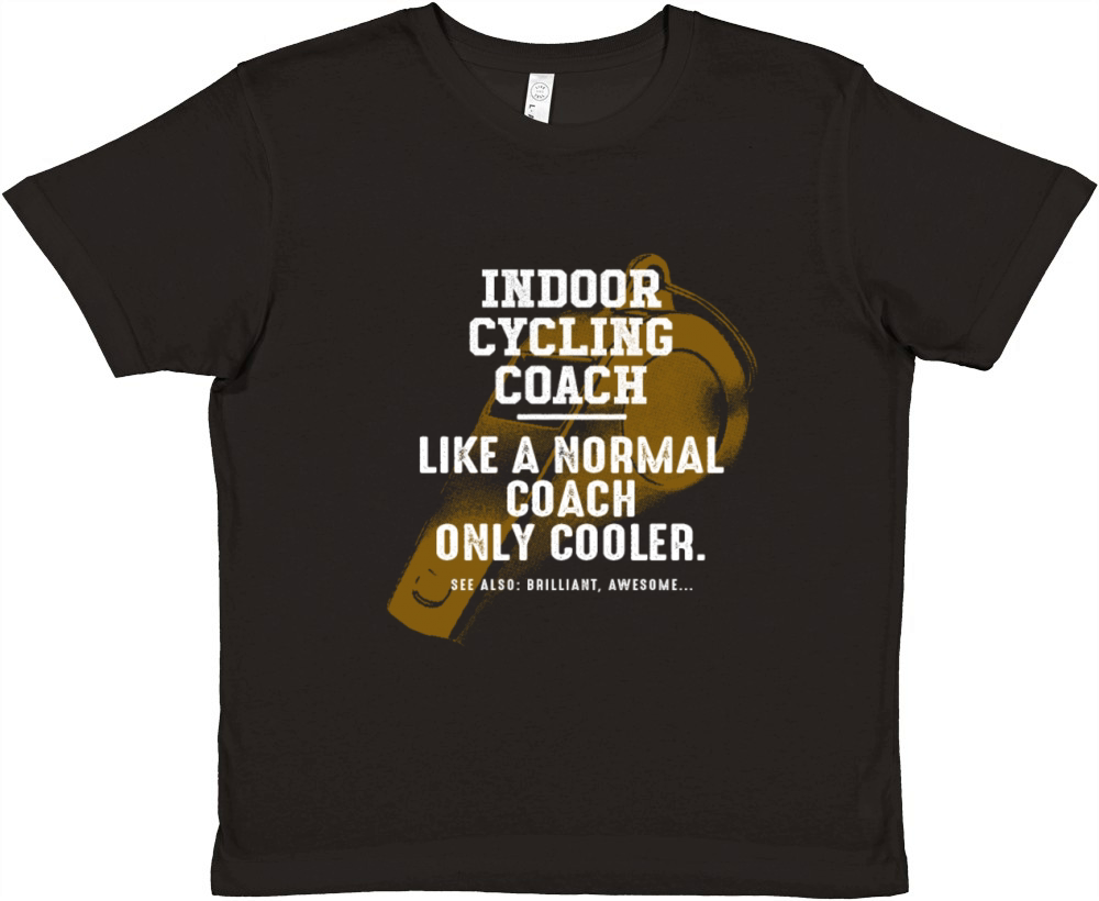 Indoor Cycling Coach Like a Normal Coach Indoor Bi Premium Kids Crewneck T-shirt