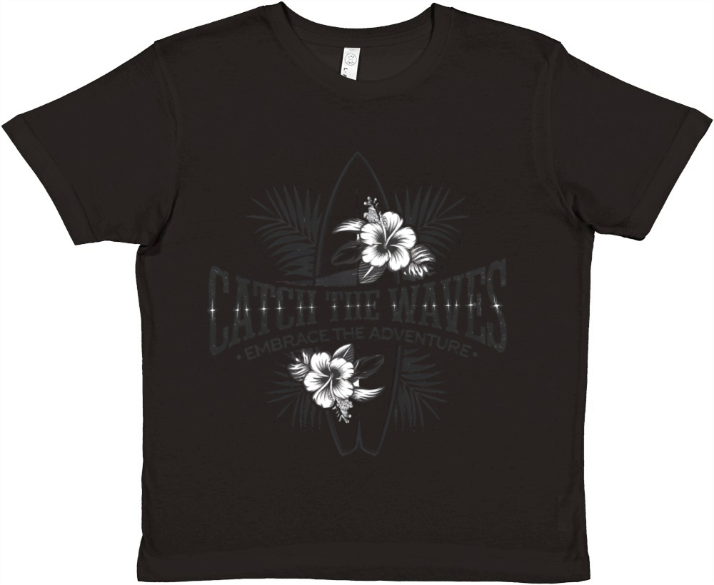 Quotes Catch the Waves Premium Kids Crewneck T-shirt