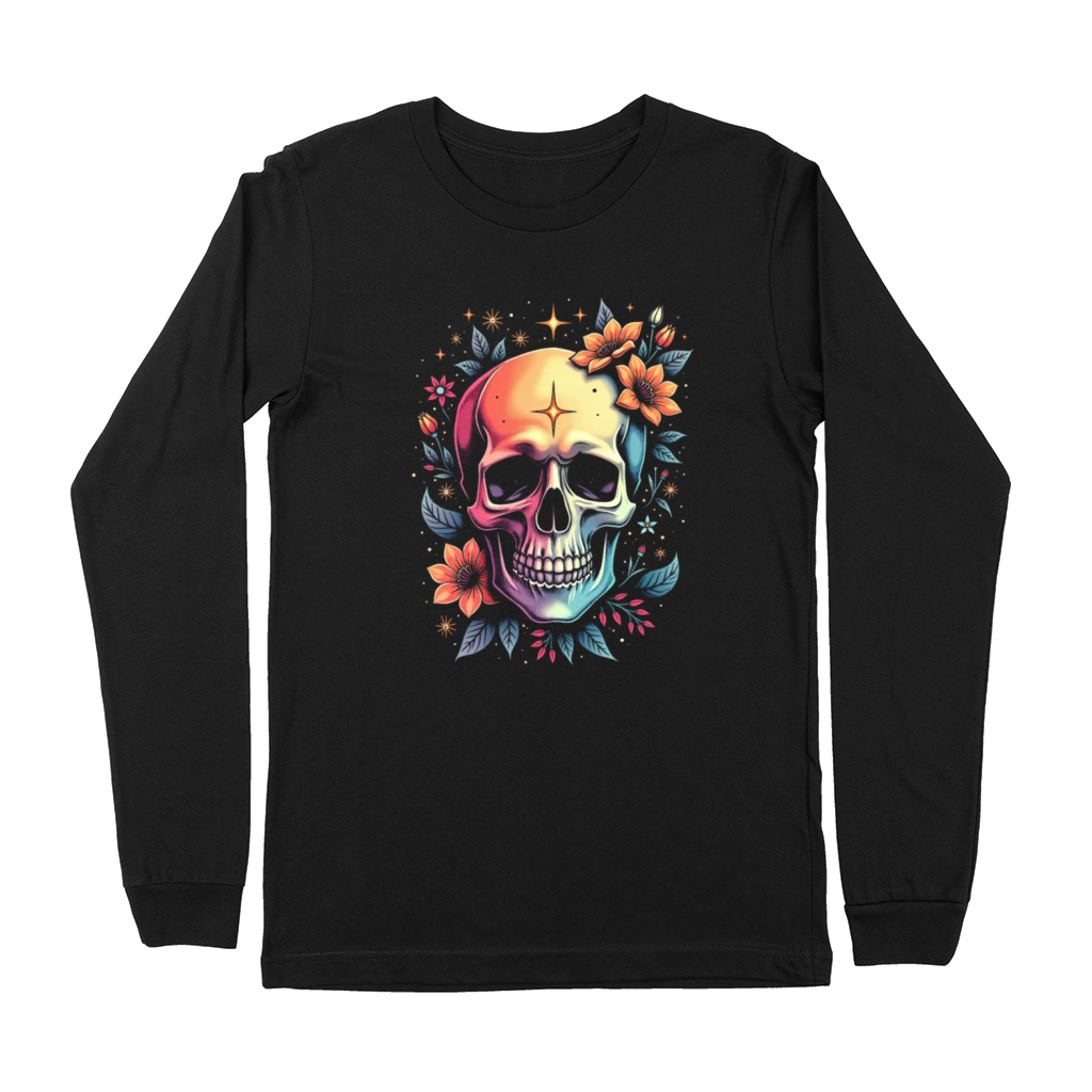 Colorful Skull Design Premium Long Sleeve
