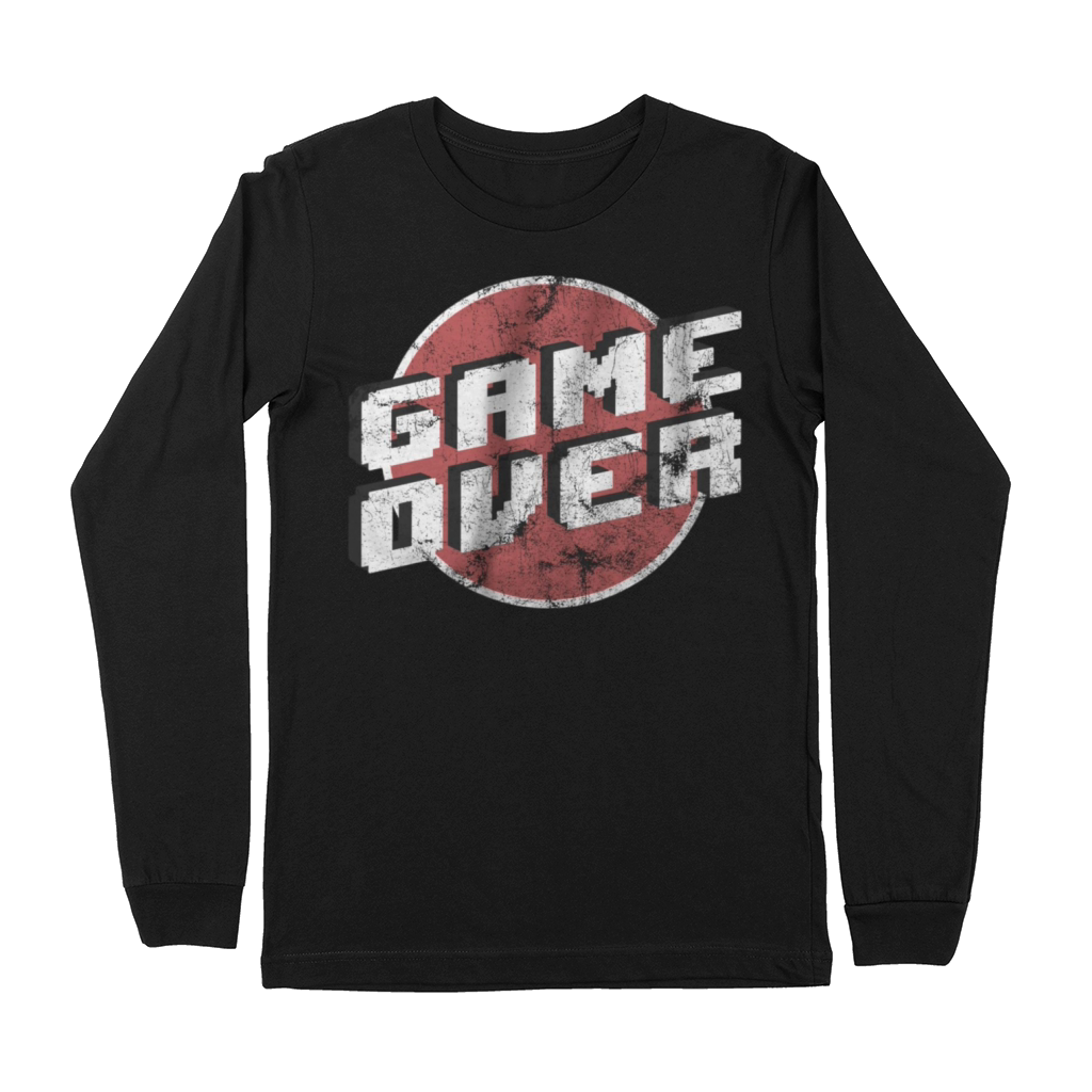 vintage retro game pixel gameover Premium Long Sleeve