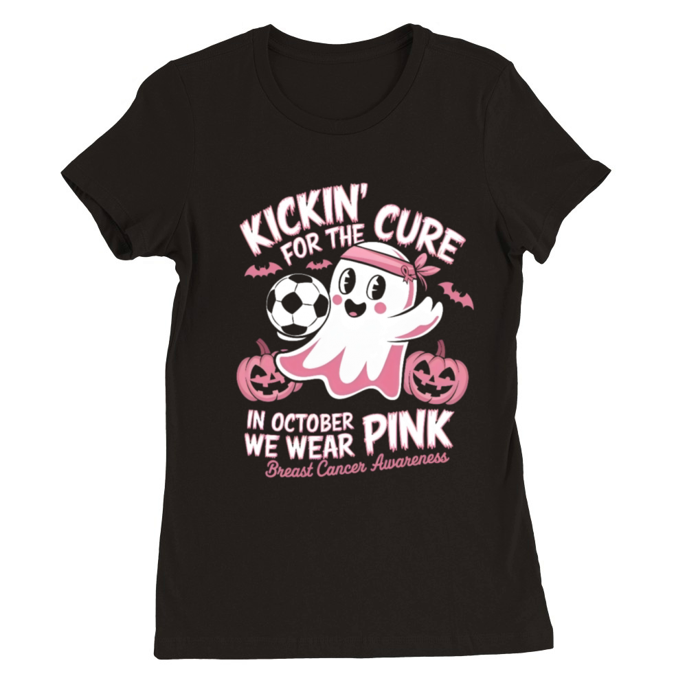 Breast Cancer Awareness Kickin Premium Womens Crewneck T-shirt