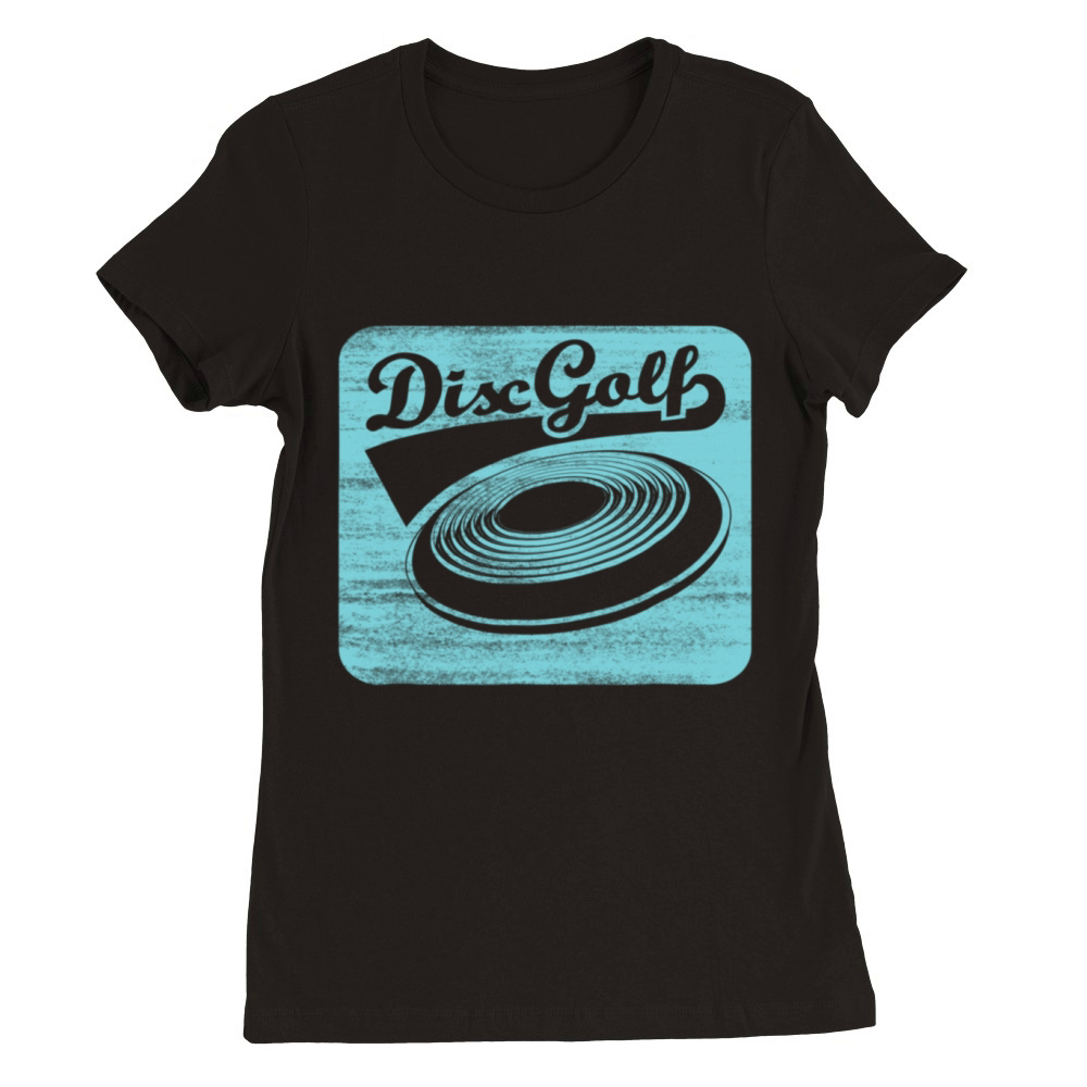 Disc Golf In Retro Vintage Style Frisbee Premium Womens Crewneck T-shirt